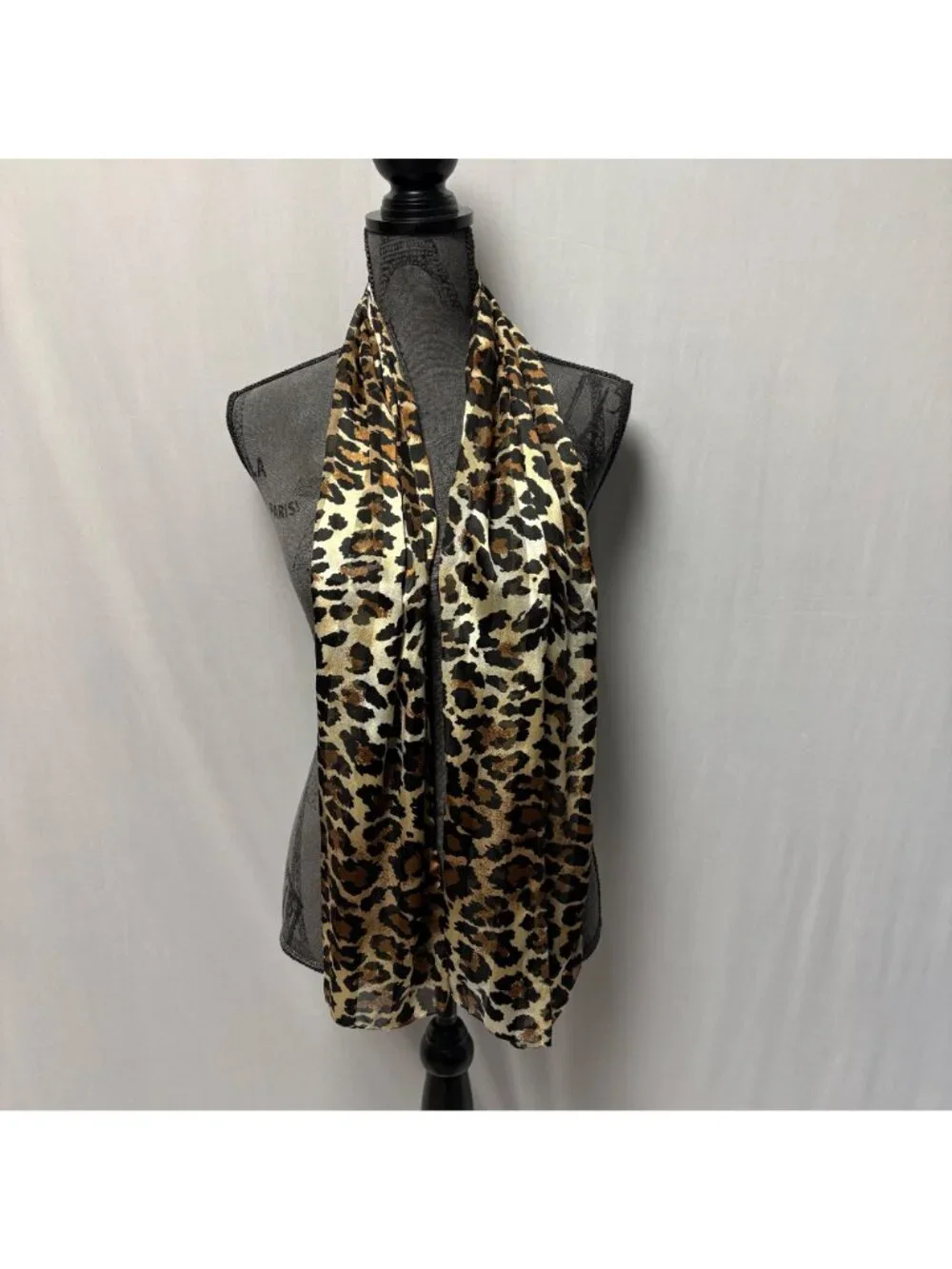 Leopard Print Scarf Lightweight Fashion Accessory Brown Black Animal Print